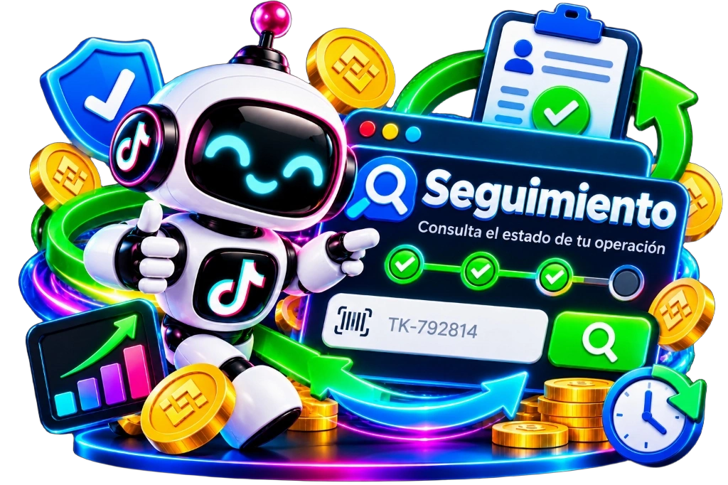 Robot de Seguimiento TikTok & Binance